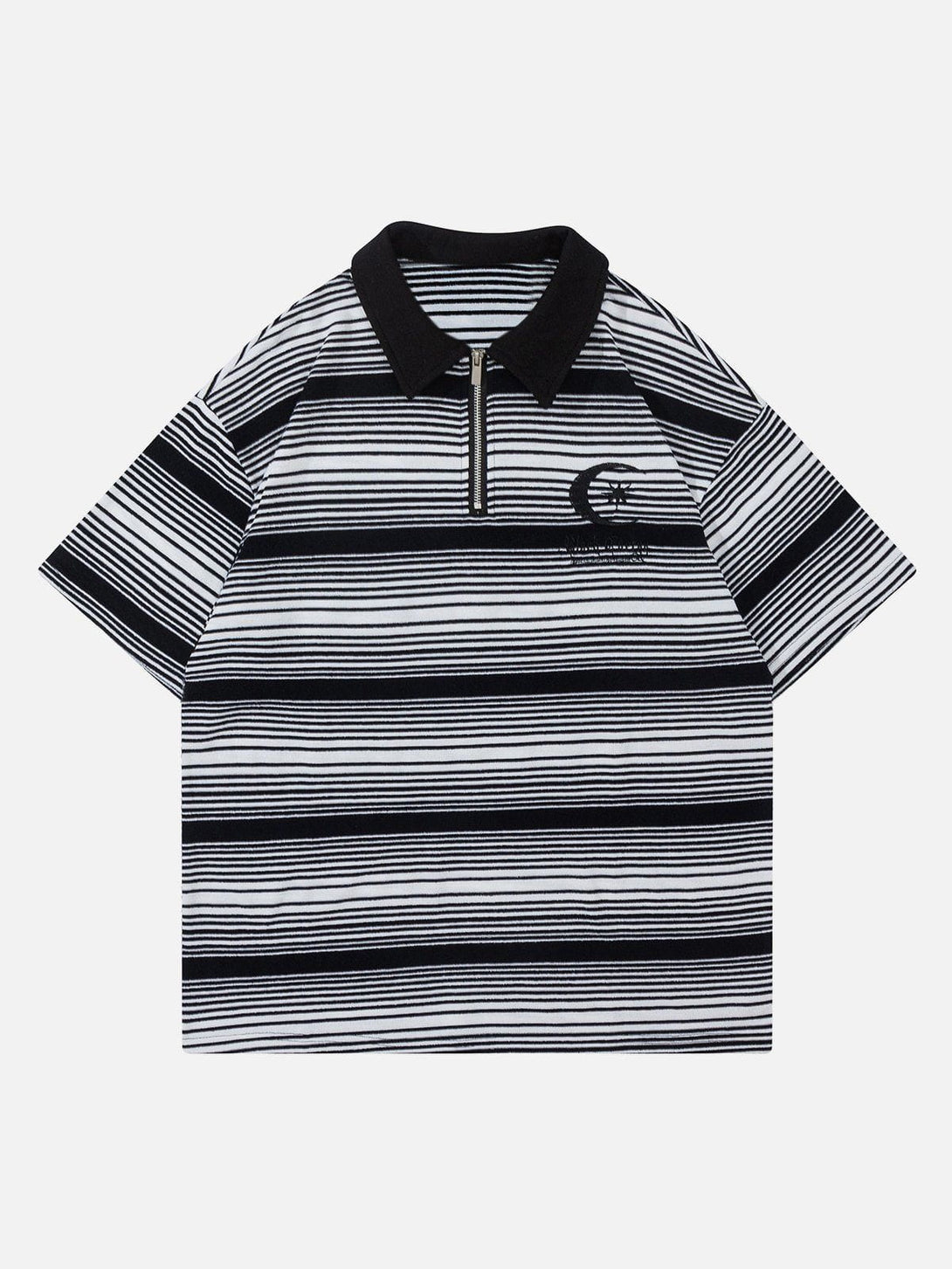 Majesda® - Stripe Embroidery Polo Tee- Outfit Ideas - Streetwear Fashion - majesda.com