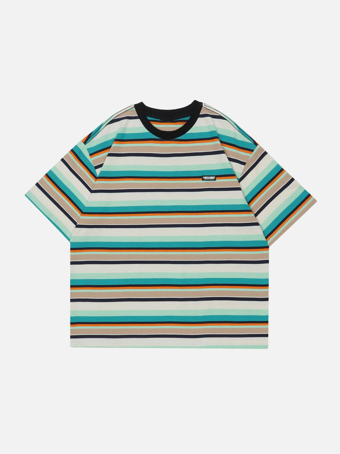 Majesda® - Striped Clash Tee- Outfit Ideas - Streetwear Fashion - majesda.com