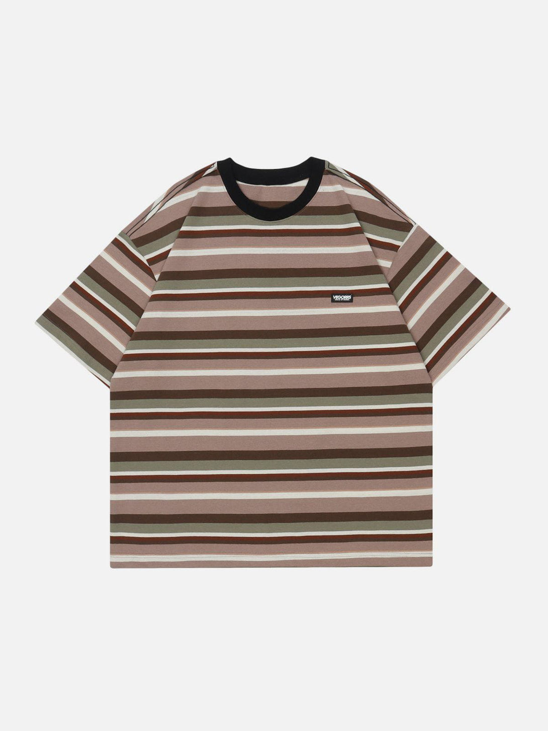 Majesda® - Striped Clash Tee- Outfit Ideas - Streetwear Fashion - majesda.com