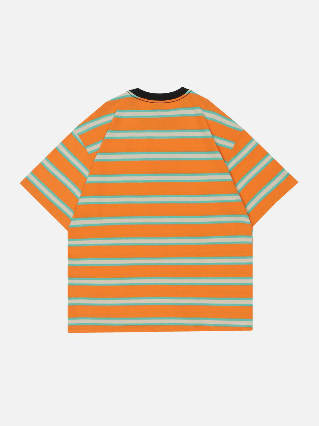 Majesda® - Striped Clashing Colours Tee- Outfit Ideas - Streetwear Fashion - majesda.com