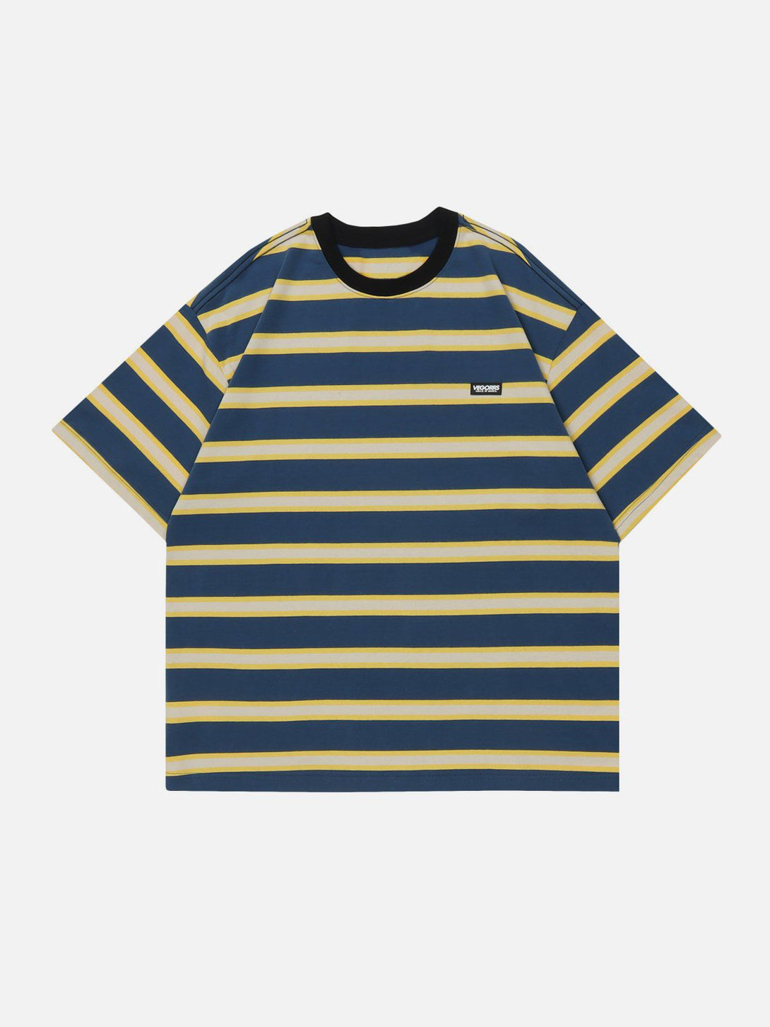 Majesda® - Striped Clashing Colours Tee- Outfit Ideas - Streetwear Fashion - majesda.com