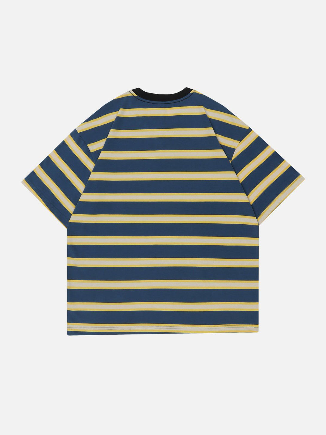 Majesda® - Striped Clashing Colours Tee- Outfit Ideas - Streetwear Fashion - majesda.com