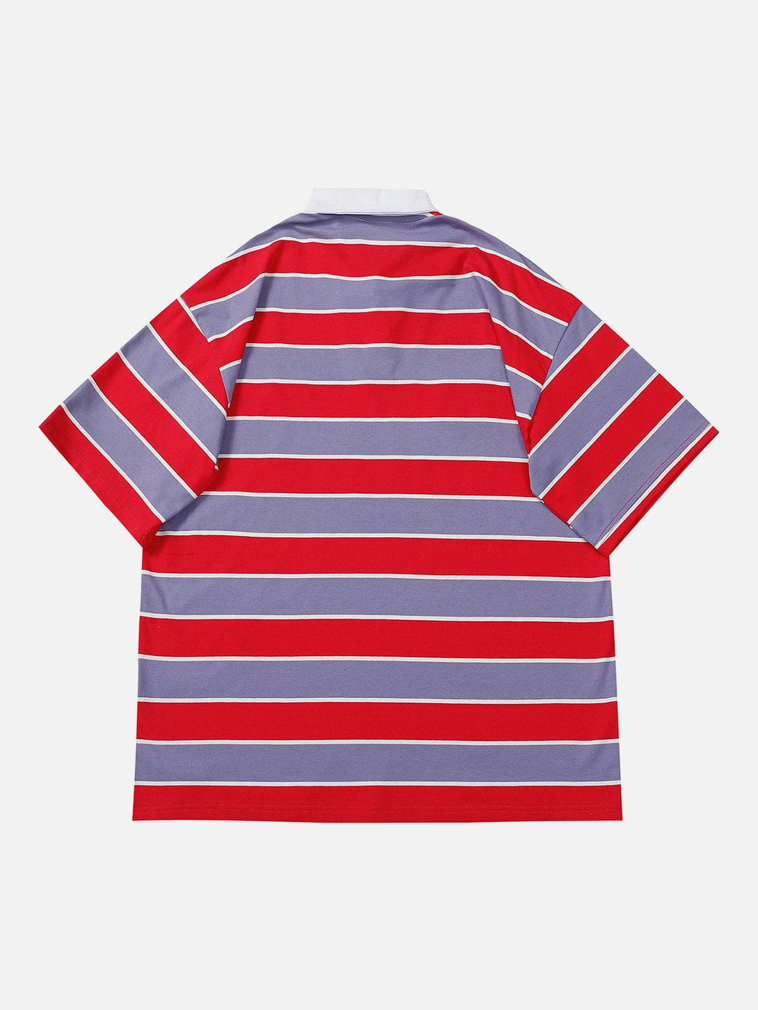 Majesda® - Striped Foam Printed Polo Tee- Outfit Ideas - Streetwear Fashion - majesda.com