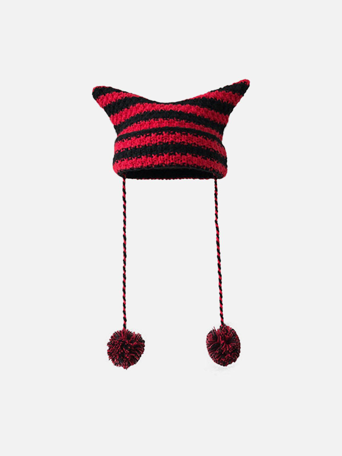 Majesda® - Striped Little Devil Cat Ear Hat- Outfit Ideas - Streetwear Fashion - majesda.com