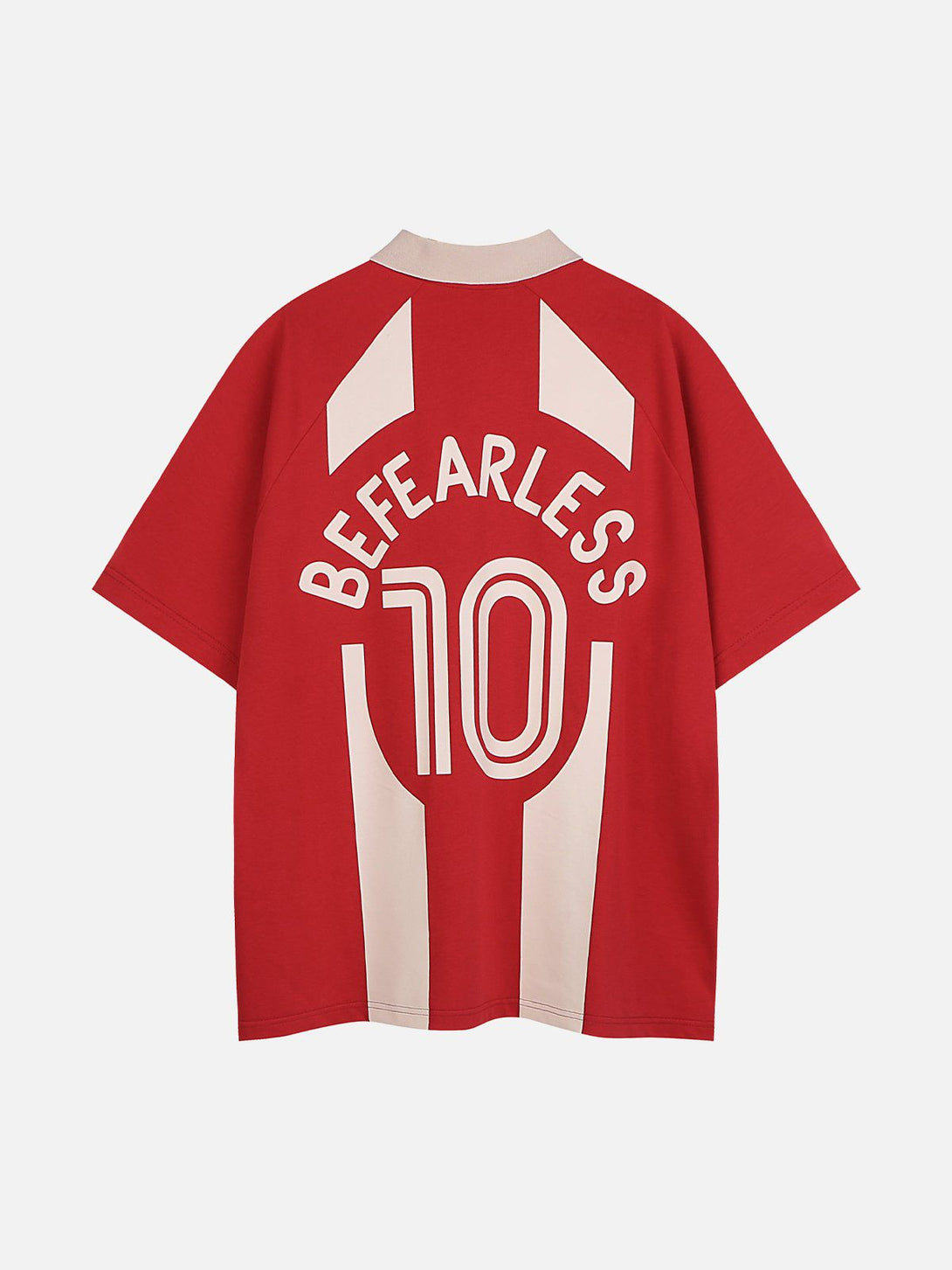 Majesda® - Striped Number 10 Football Tee- Outfit Ideas - Streetwear Fashion - majesda.com