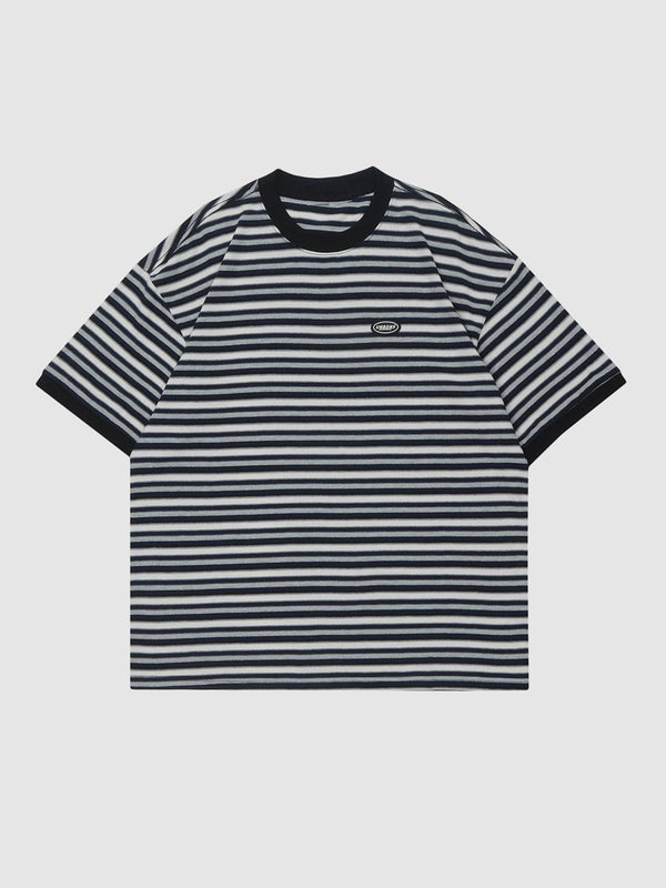 Majesda® - Stripes Color Clash Tee- Outfit Ideas - Streetwear Fashion - majesda.com