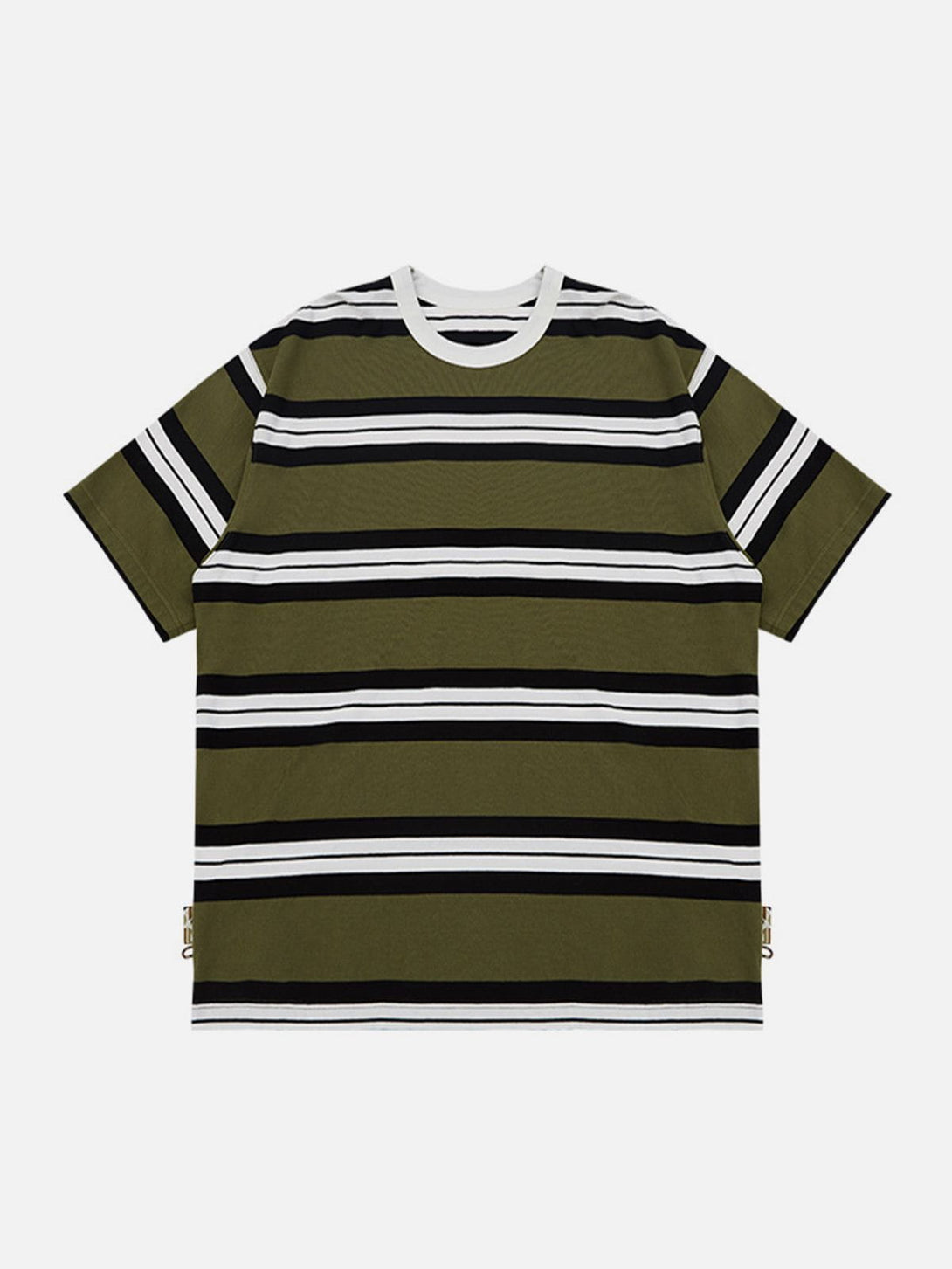 Majesda® - Stripes Print Cotton Tee- Outfit Ideas - Streetwear Fashion - majesda.com