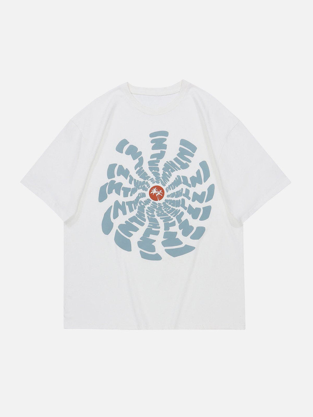 Majesda® - Sun Flower Totem Print Tee- Outfit Ideas - Streetwear Fashion - majesda.com