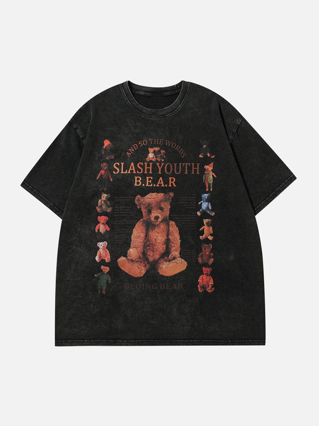 Majesda® - Teddy Bear Print Gradient Tee- Outfit Ideas - Streetwear Fashion - majesda.com