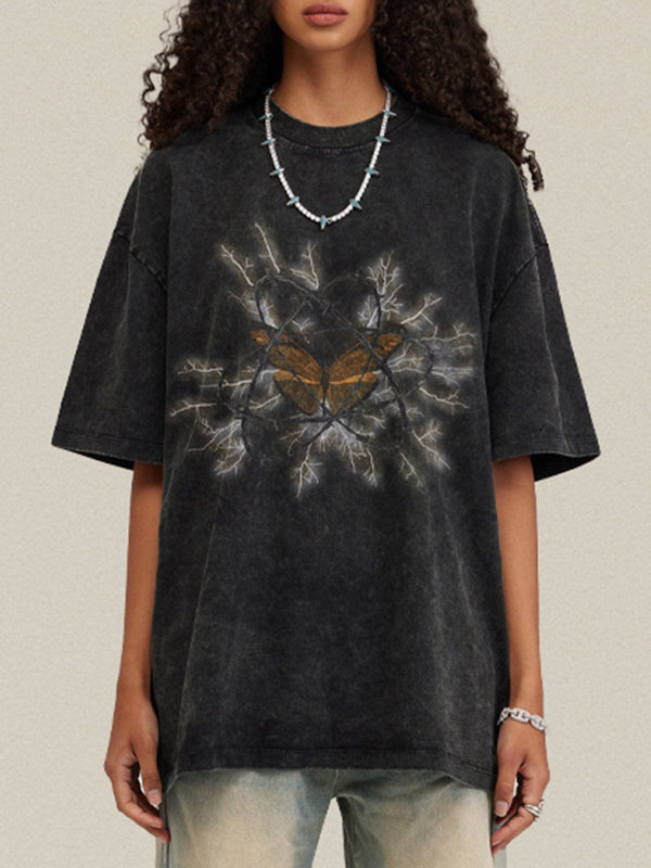 Majesda® - Thorns Butterfly Print Tee- Outfit Ideas - Streetwear Fashion - majesda.com