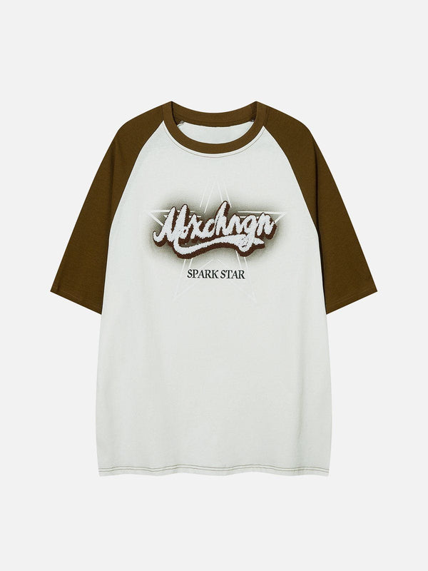 Majesda® - Towel Embroidery 4D Letter Print Tee- Outfit Ideas - Streetwear Fashion - majesda.com