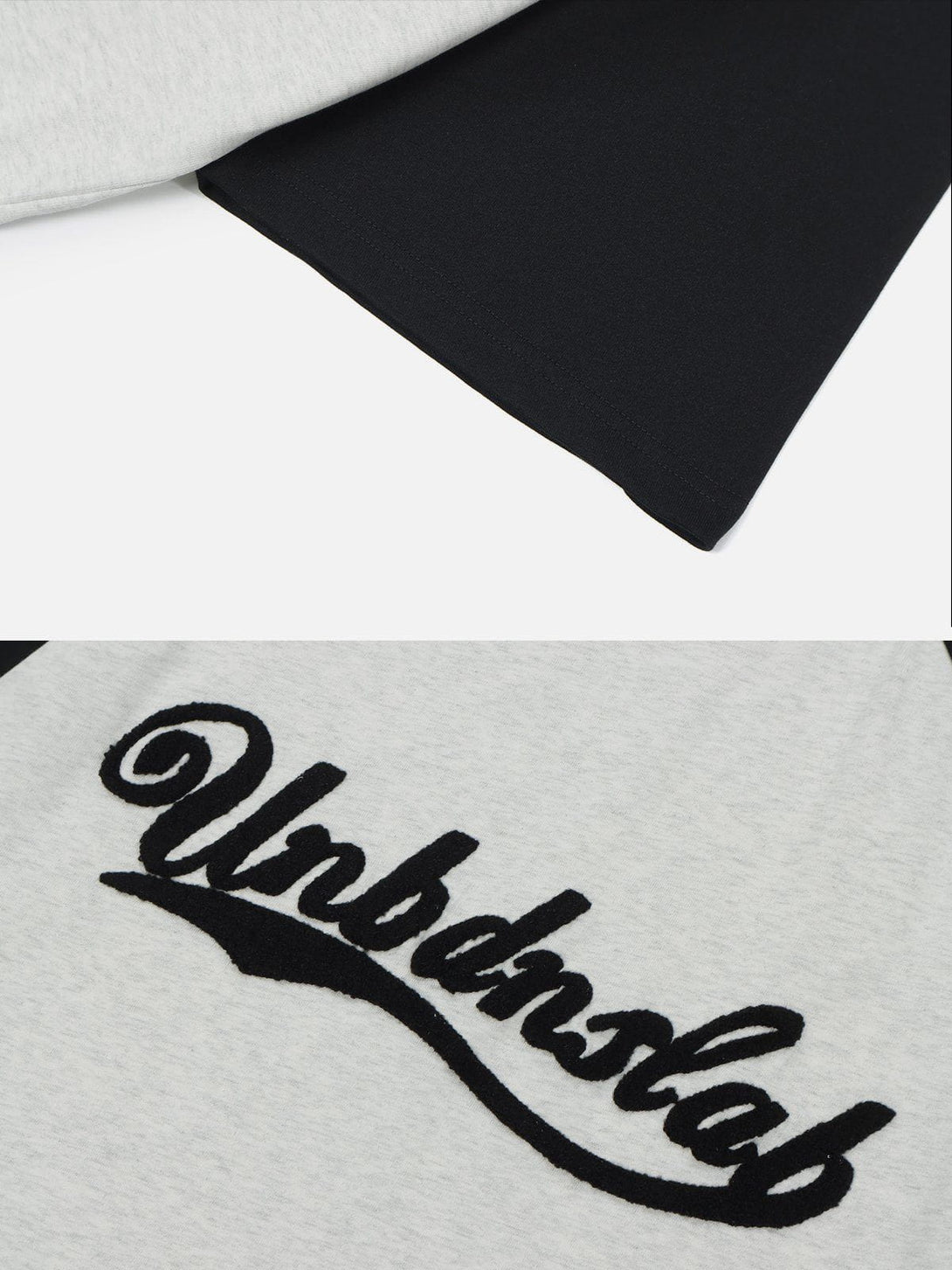 Majesda® - Towel Embroidery Color Clash Tee- Outfit Ideas - Streetwear Fashion - majesda.com