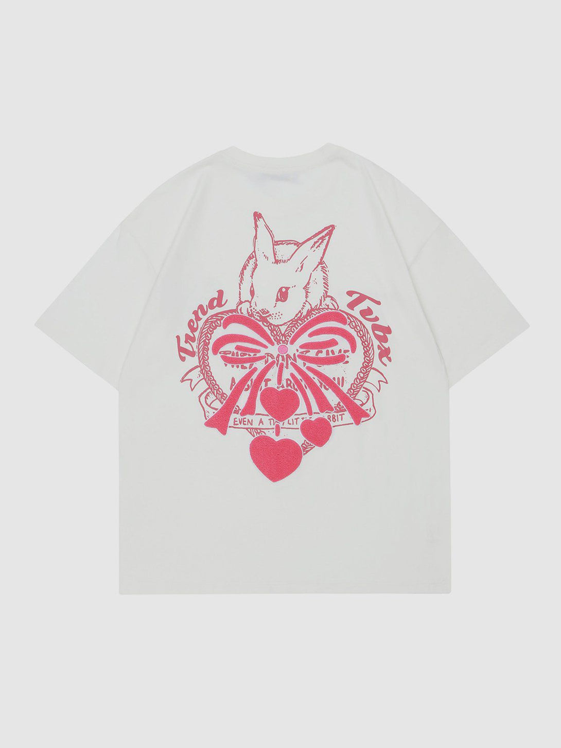 Majesda® - Towel Embroidery Heart-shaped Print Tee- Outfit Ideas - Streetwear Fashion - majesda.com