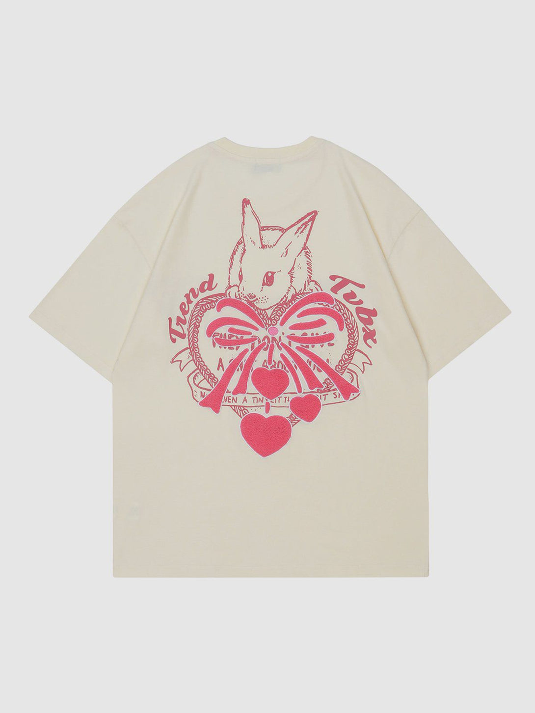 Majesda® - Towel Embroidery Heart-shaped Print Tee- Outfit Ideas - Streetwear Fashion - majesda.com