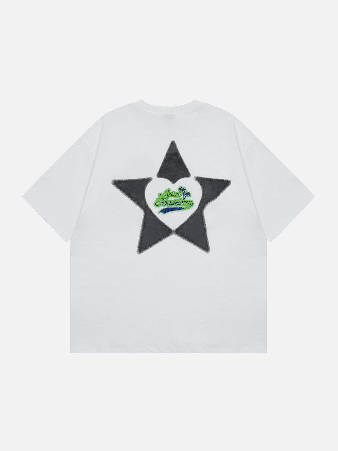 Majesda® - Towel Embroidery Star Tee- Outfit Ideas - Streetwear Fashion - majesda.com