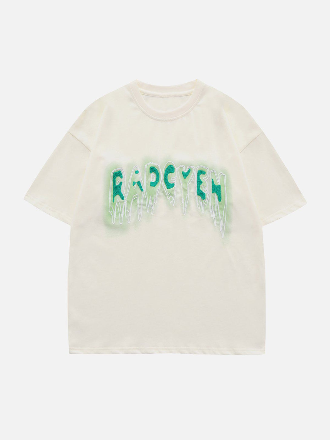 Majesda® - Towel embroidery Letter Tee- Outfit Ideas - Streetwear Fashion - majesda.com