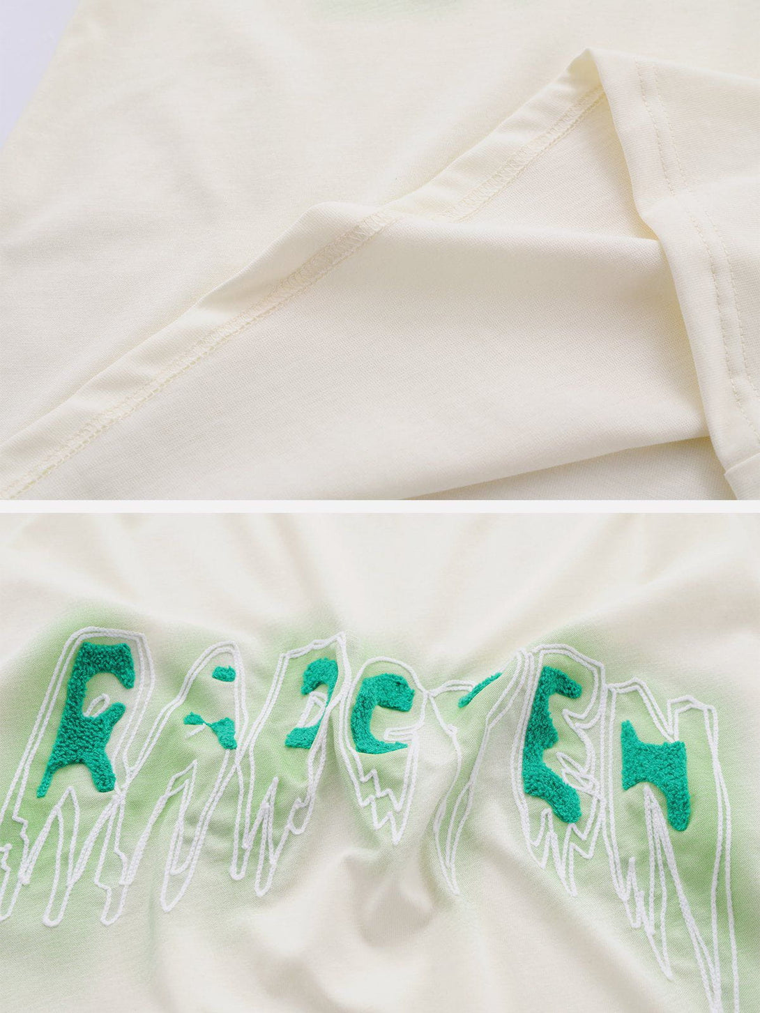 Majesda® - Towel embroidery Letter Tee- Outfit Ideas - Streetwear Fashion - majesda.com