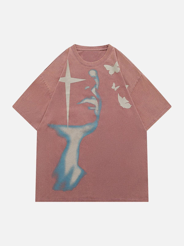 Majesda® - Twinkling Star Pattern Tee- Outfit Ideas - Streetwear Fashion - majesda.com