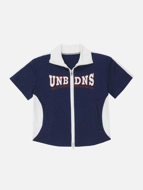 Majesda® - UNBDNS Letter Patchwork Tee- Outfit Ideas - Streetwear Fashion - majesda.com