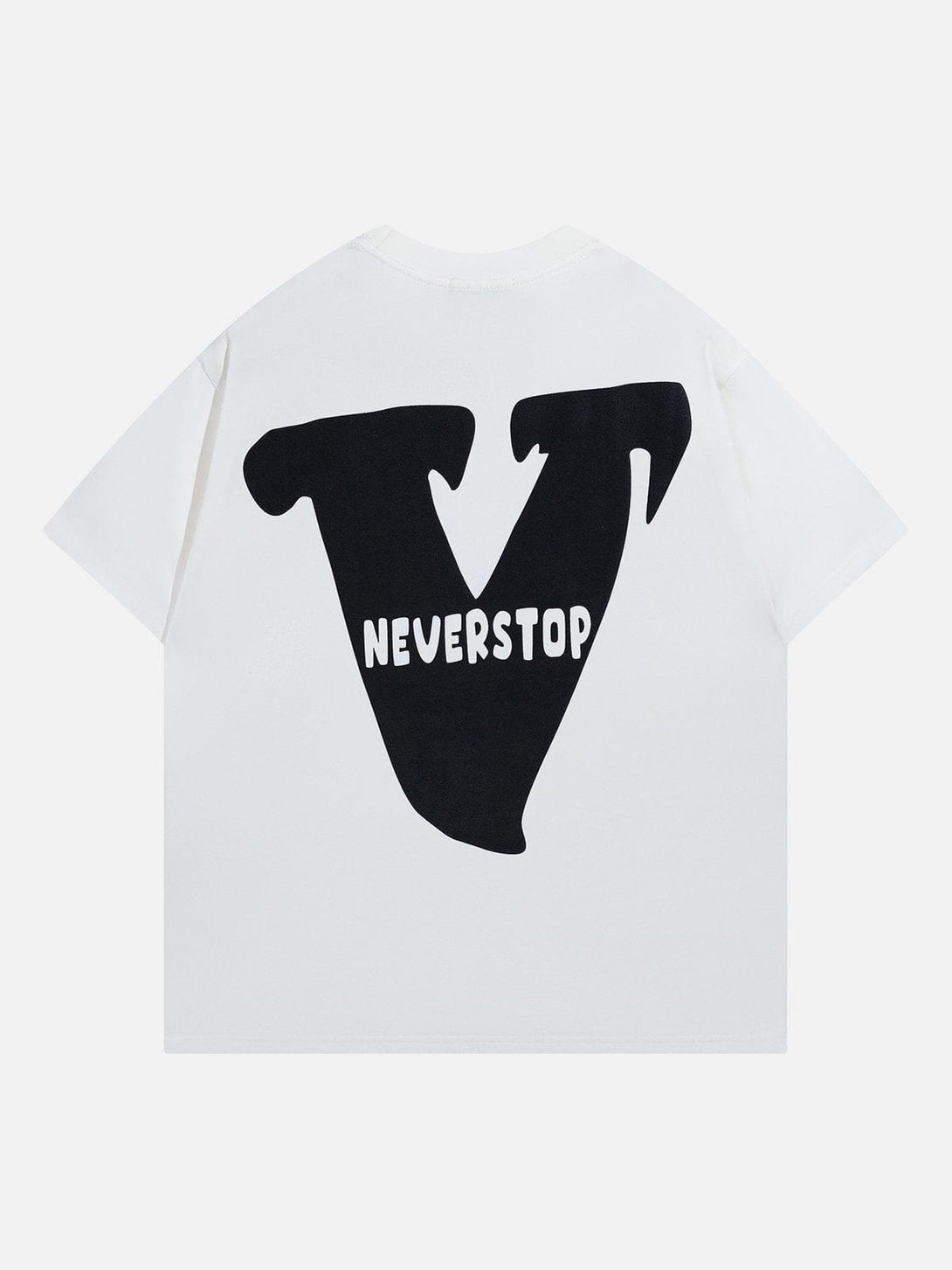 Majesda® - V Graphic Print Tee- Outfit Ideas - Streetwear Fashion - majesda.com