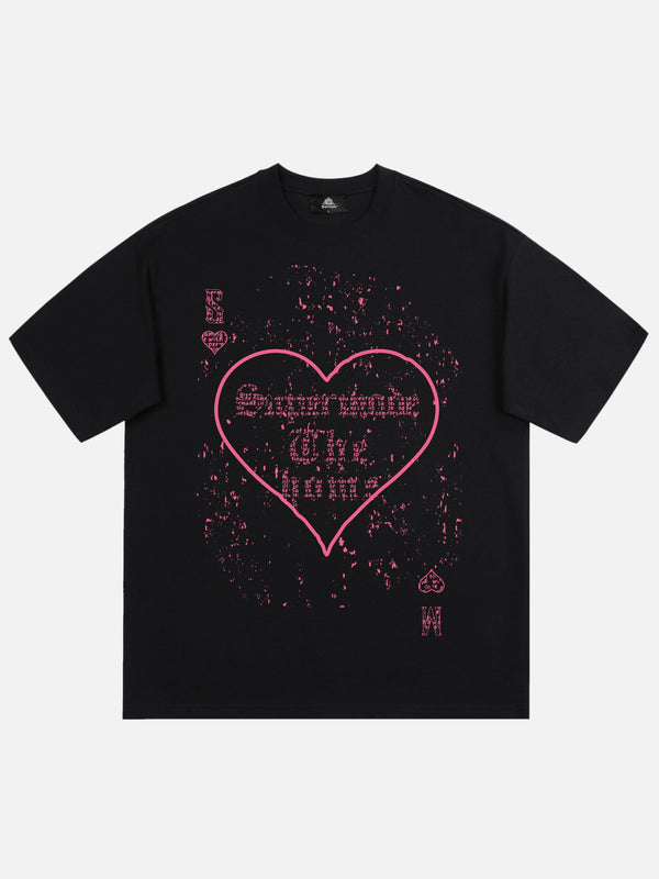 Majesda® - Valentine's Day Limited Poker T-shirt - 1940- Outfit Ideas - Streetwear Fashion - majesda.com