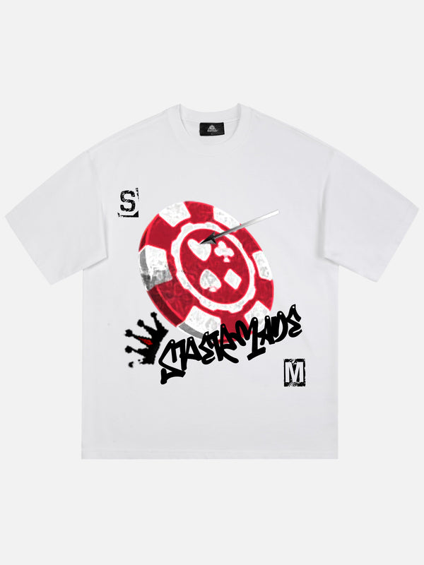 Majesda® - Valentine's Day Love Design Checkerboard Print T-shirt - 1939- Outfit Ideas - Streetwear Fashion - majesda.com