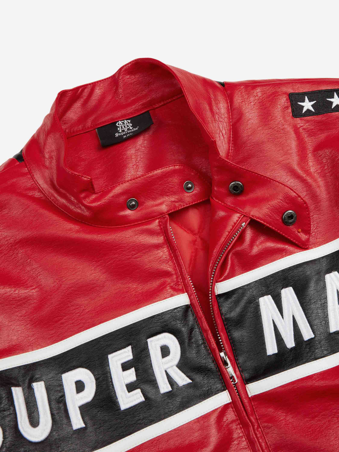 Majesda® - Vintage Biker Style Embroidered Leather Jacket - 1746- Outfit Ideas - Streetwear Fashion - majesda.com