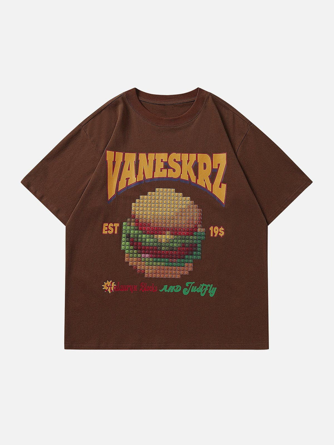 Majesda® - Vintage Burger Print Tee- Outfit Ideas - Streetwear Fashion - majesda.com