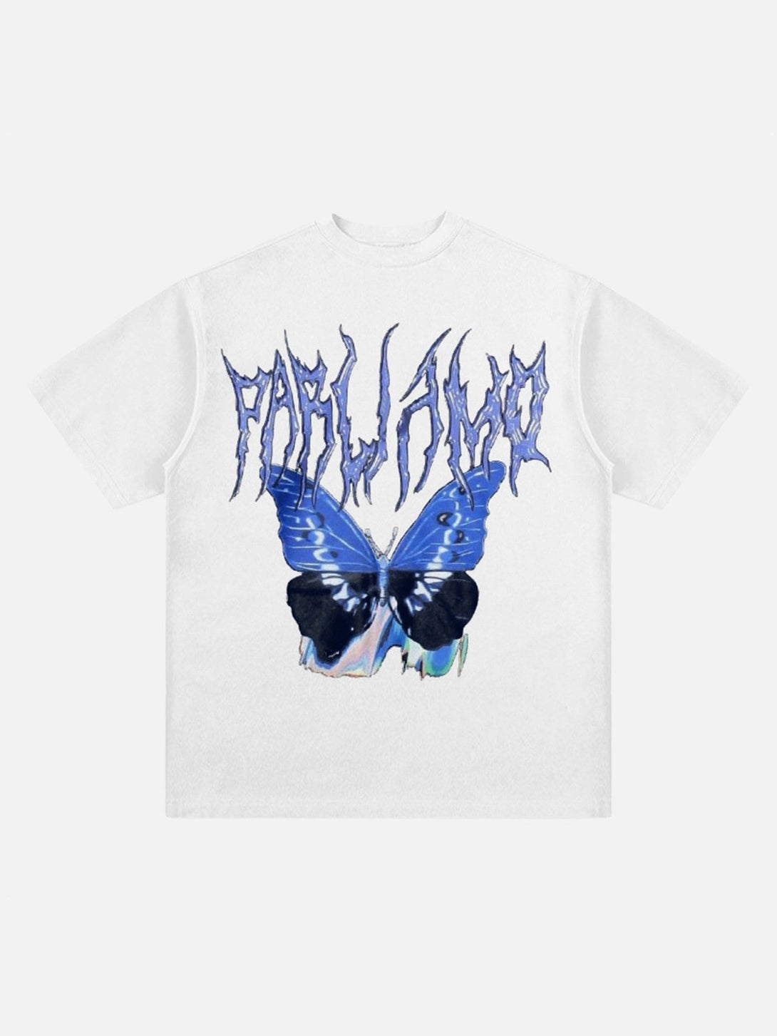 Majesda® - Vintage Butterfly Print Loose T-shirt- Outfit Ideas - Streetwear Fashion - majesda.com