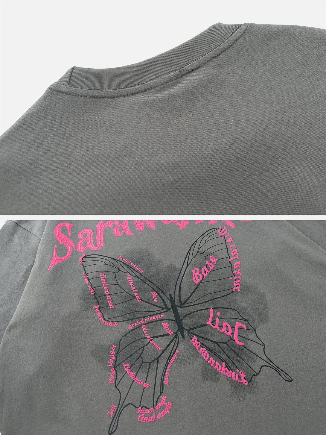 Majesda® - Vintage Butterfly Print Tee- Outfit Ideas - Streetwear Fashion - majesda.com