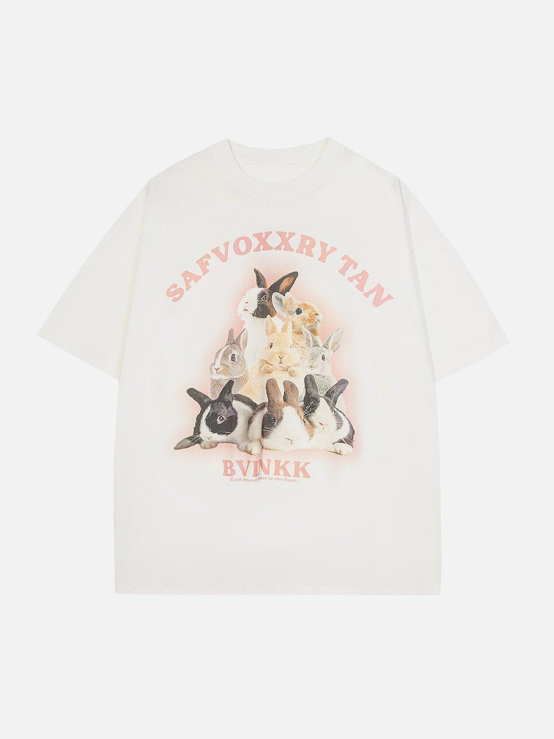 Majesda® - Vintage Cute Bunny Print Tee- Outfit Ideas - Streetwear Fashion - majesda.com