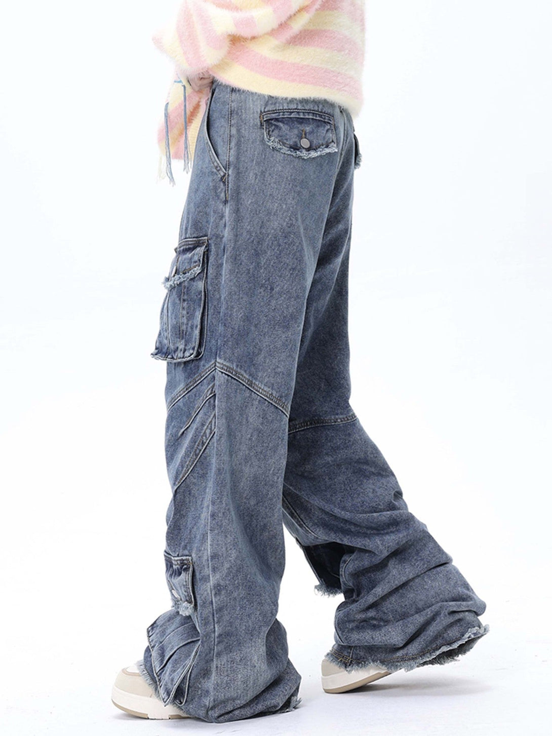 Majesda® - Vintage Multi-Pocket Workwear Jeans - 1958- Outfit Ideas - Streetwear Fashion - majesda.com