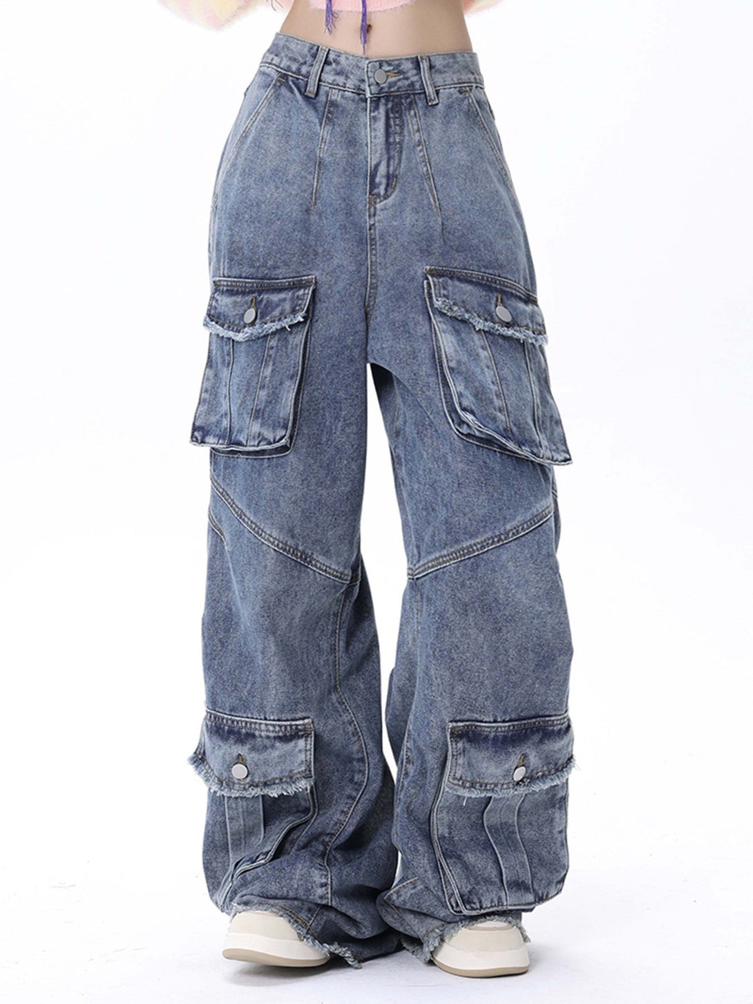 Majesda® - Vintage Multi-Pocket Workwear Jeans - 1958- Outfit Ideas - Streetwear Fashion - majesda.com