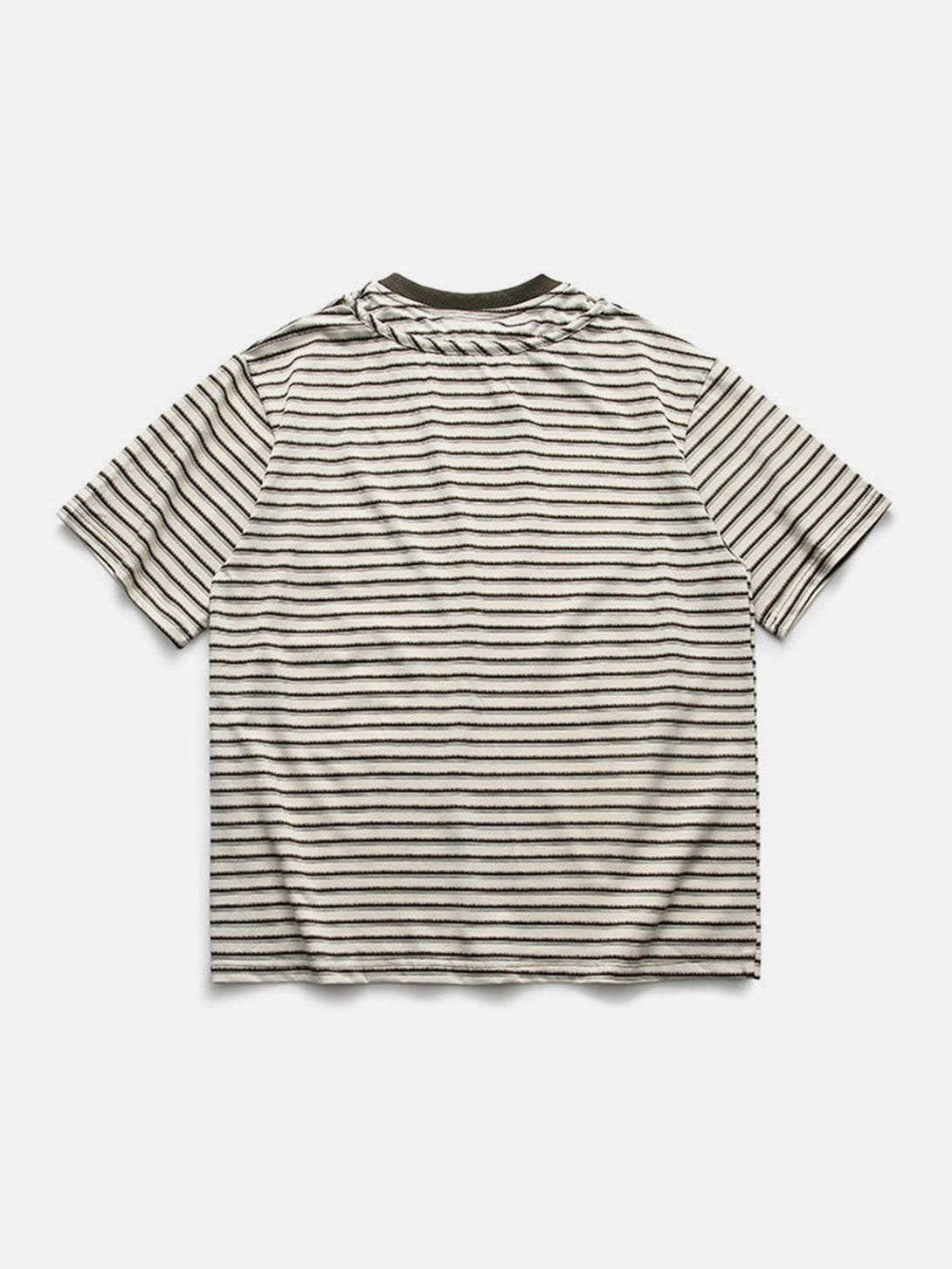 Majesda® - Vintage Stripe Drawstring Tee- Outfit Ideas - Streetwear Fashion - majesda.com