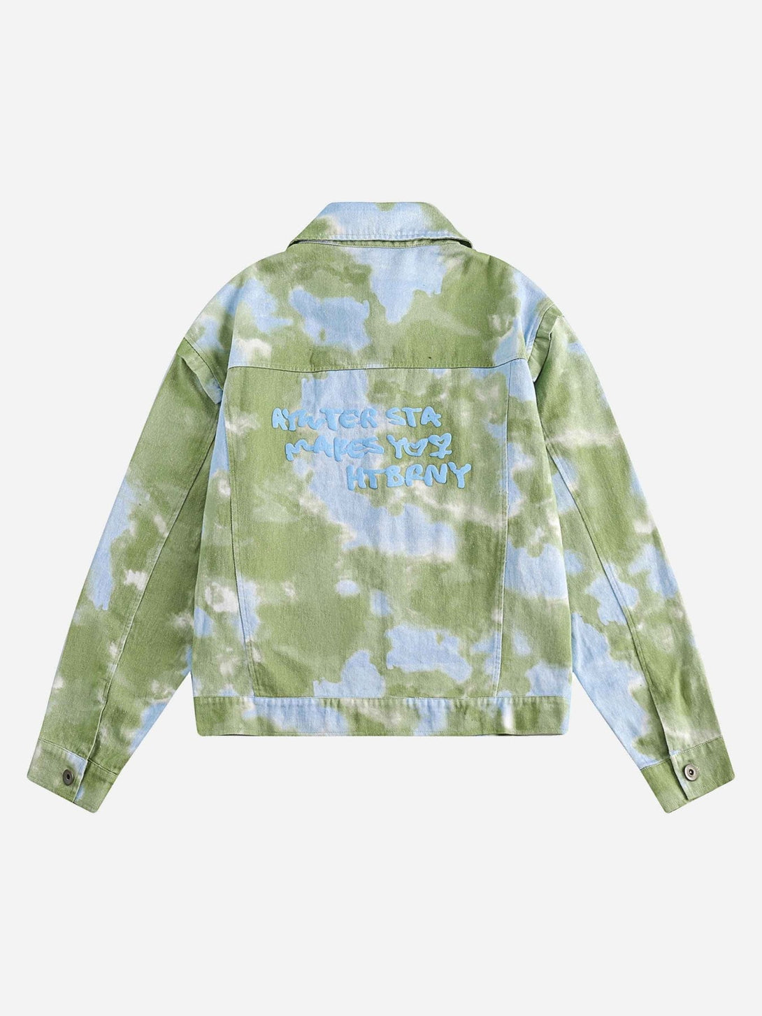 Majesda® - Vintage Tie-dye Denim Jacket- Outfit Ideas - Streetwear Fashion - majesda.com