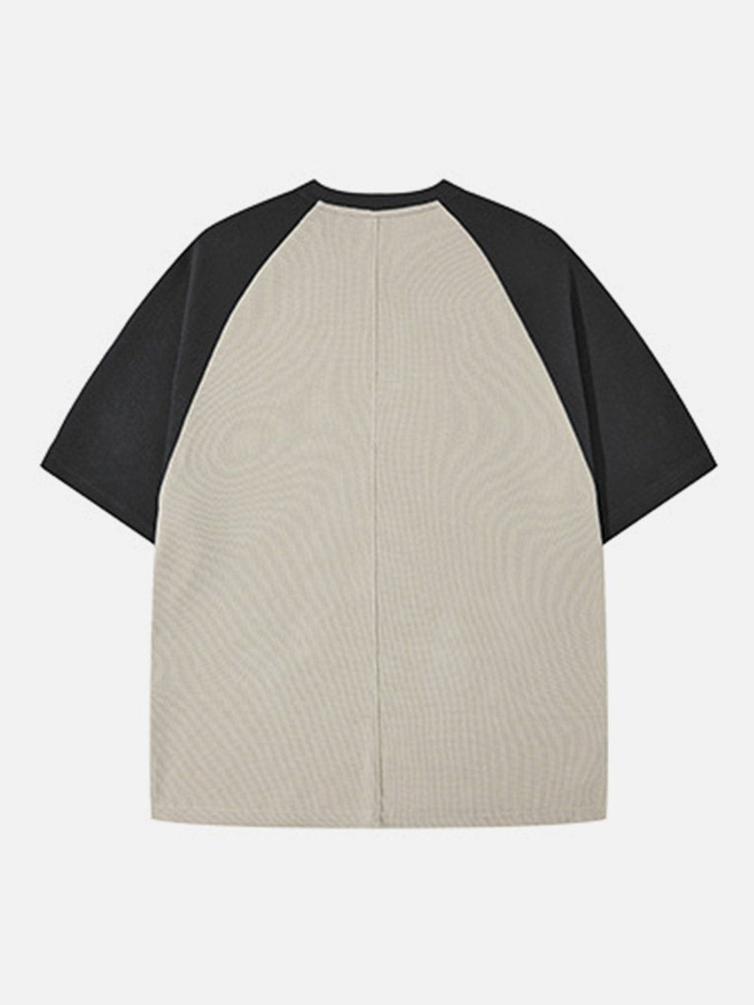 Majesda® - Waffle Stitching Contrast Tee- Outfit Ideas - Streetwear Fashion - majesda.com