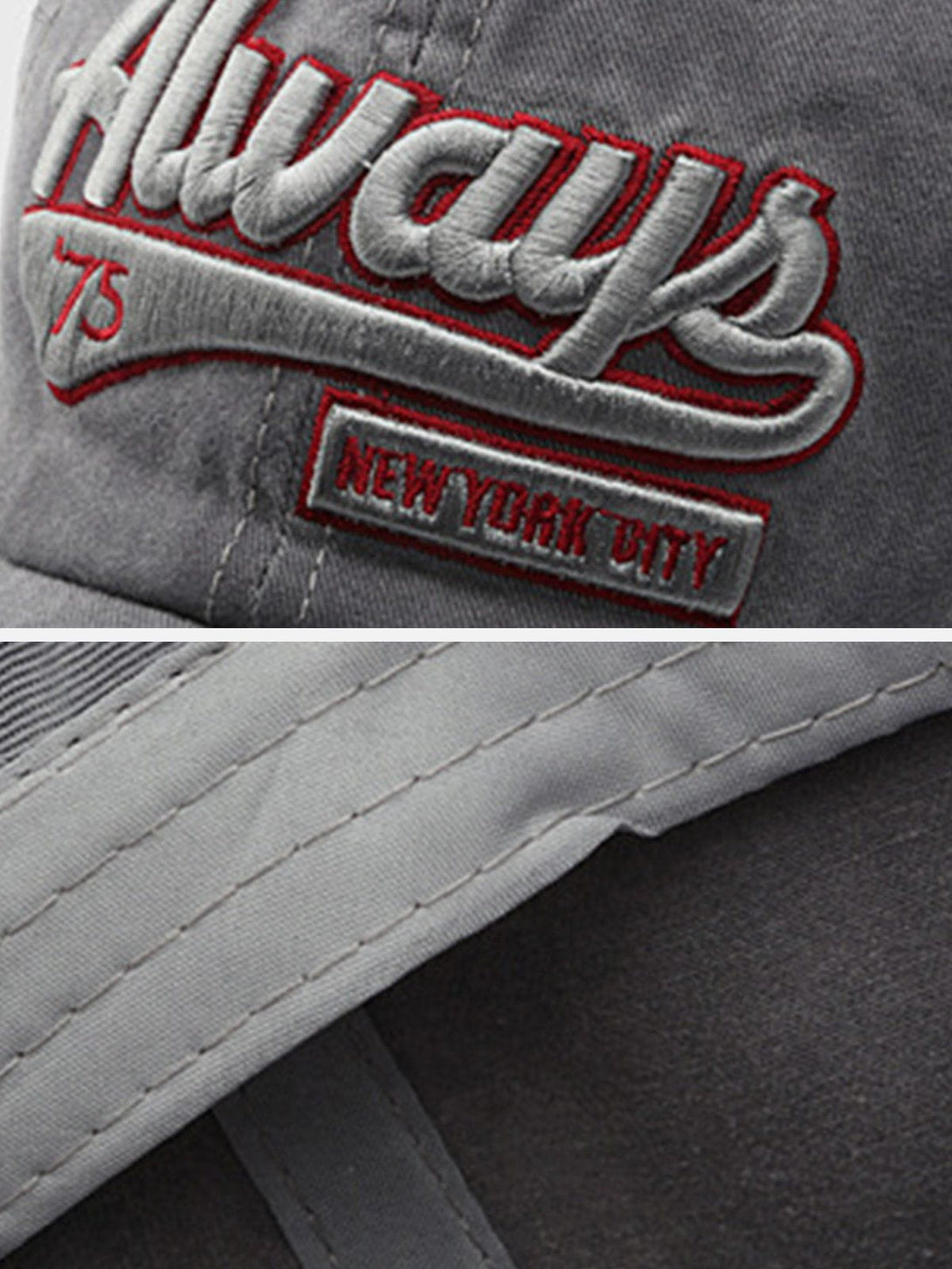 Majesda® - Washed Embroidered Letter Baseball Cap- Outfit Ideas - Streetwear Fashion - majesda.com