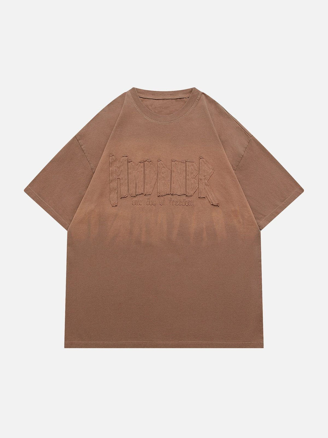 Majesda® - Washed Gradient 3D Embroidery Tee- Outfit Ideas - Streetwear Fashion - majesda.com