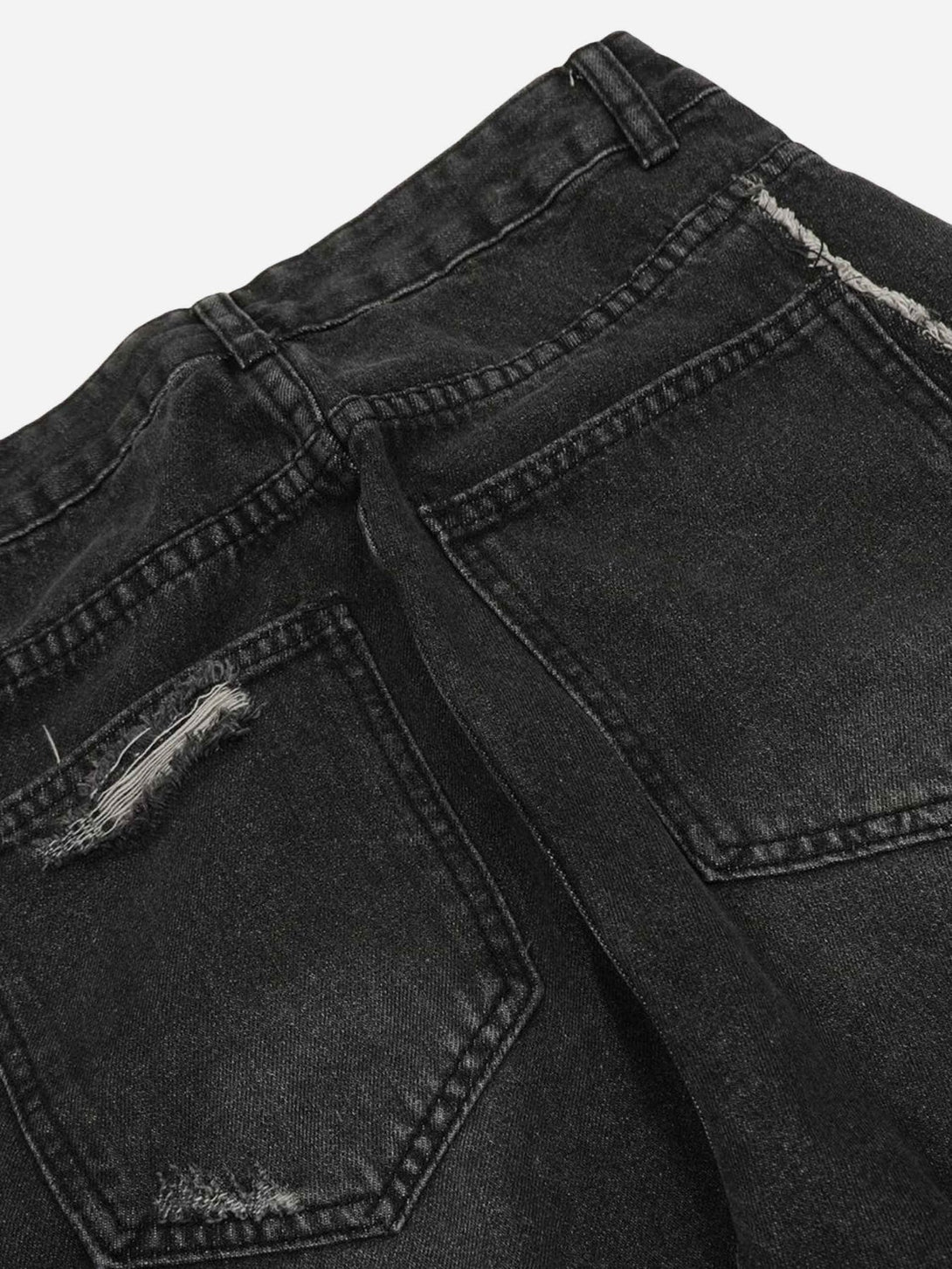 Majesda® - Washed Multi-pocket Work Jeans - 1830- Outfit Ideas - Streetwear Fashion - majesda.com