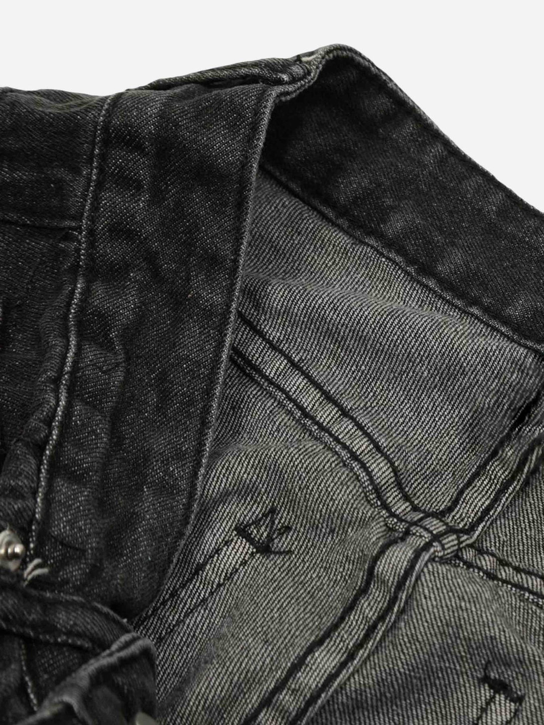 Majesda® - Washed Multi-pocket Work Jeans - 1830- Outfit Ideas - Streetwear Fashion - majesda.com