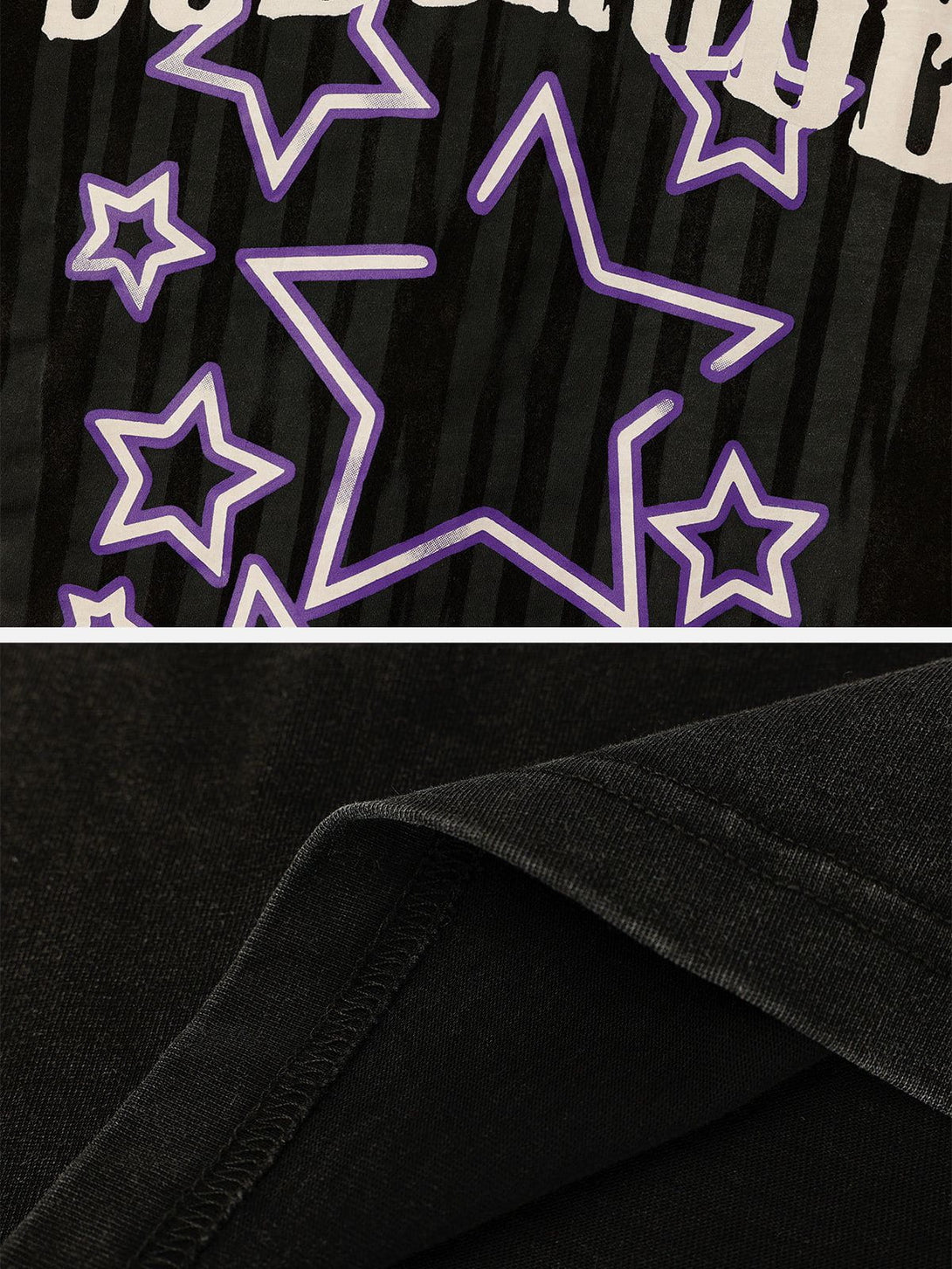 Majesda® - Washed Stars Print Tee- Outfit Ideas - Streetwear Fashion - majesda.com