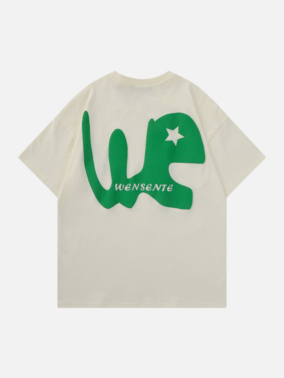 Majesda® - We Letter Star Print Tee- Outfit Ideas - Streetwear Fashion - majesda.com