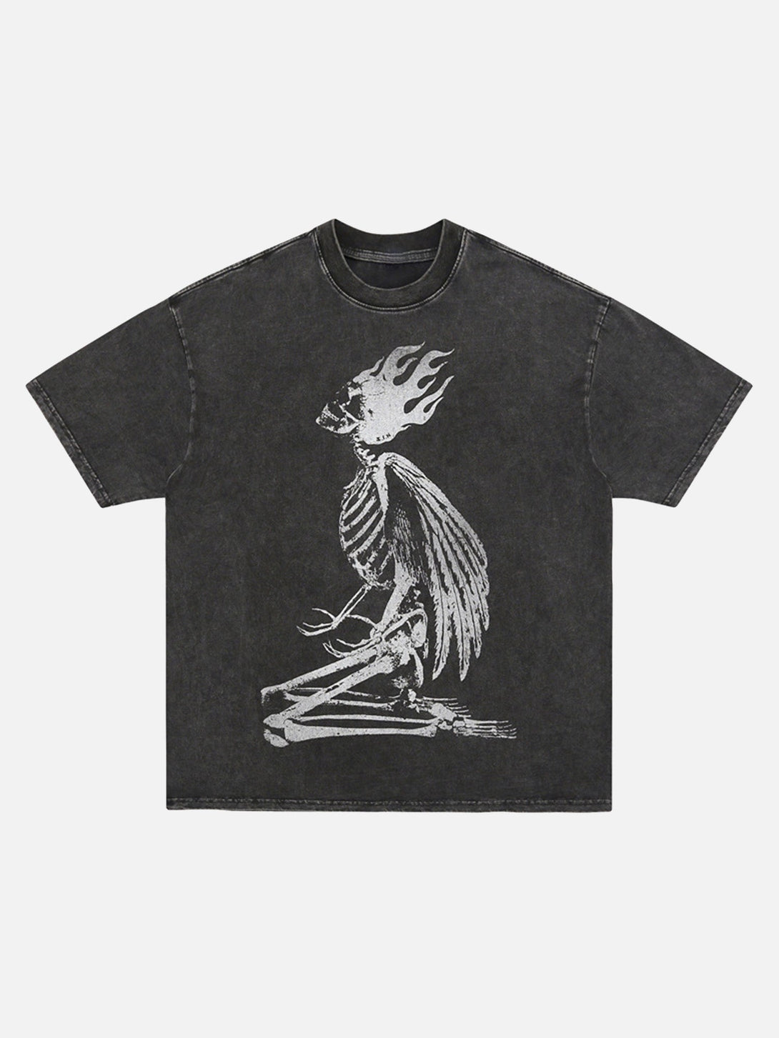 Majesda® - West Coast Retro Dark Skeleton Hip Hop Loose Street T-shirt- Outfit Ideas - Streetwear Fashion - majesda.com