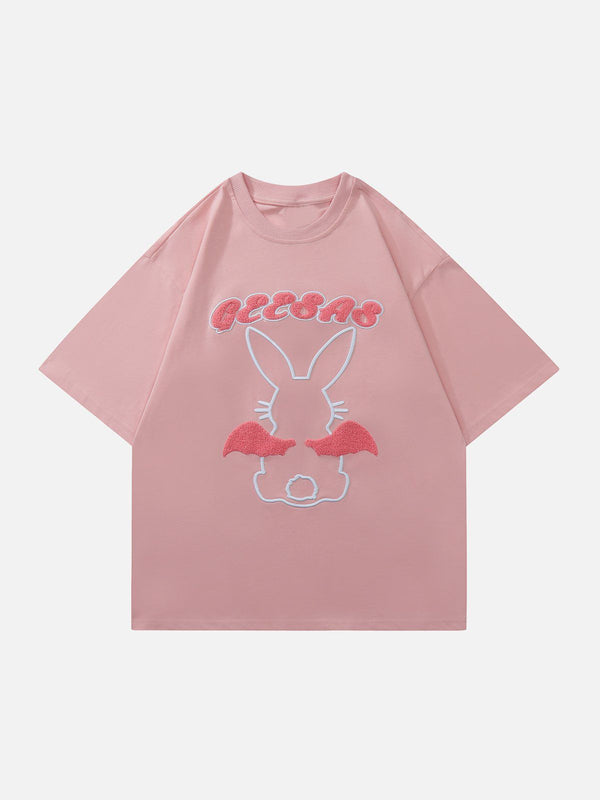 Majesda® - Wings Rabbit Graphic Tee- Outfit Ideas - Streetwear Fashion - majesda.com