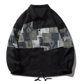 Majesda® - Bandana Splicing Jacket outfit ideas, streetwear fashion - majesda.com