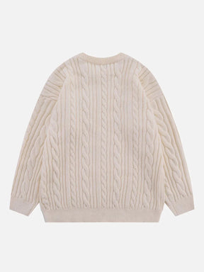 Majesda® - Bunny Pattern Sweater outfit ideas streetwear fashion