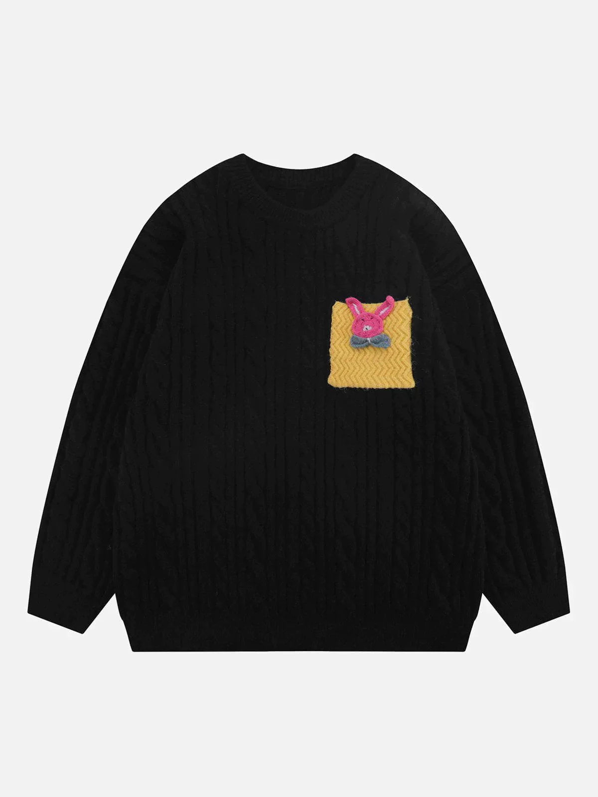 Majesda® - Bunny Pattern Sweater outfit ideas streetwear fashion