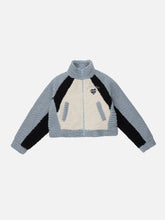 Majesda® - Colorblock Cropped Sherpa Coat outfit ideas, streetwear fashion - majesda.com