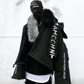 Majesda® - Colorblock Hat Winter Coat outfit ideas, streetwear fashion - majesda.com