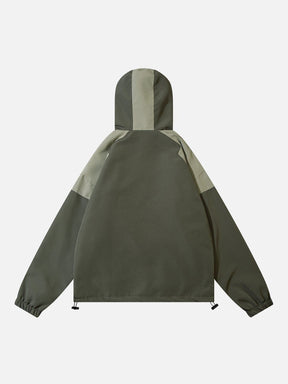 Majesda® - Colorblock Hooded Windbreaker Anorak outfit ideas, streetwear fashion - majesda.com